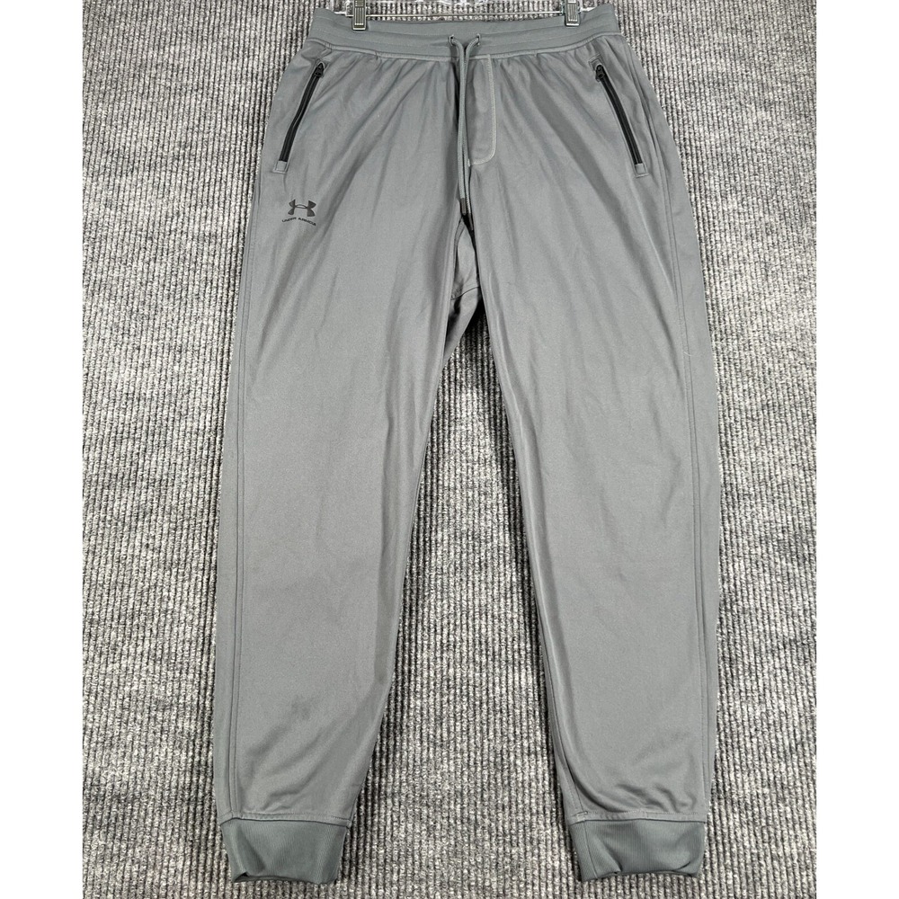 Under Armour Joggers Pants Mens Large Gray Loose Fit Drawstrings Active Casual